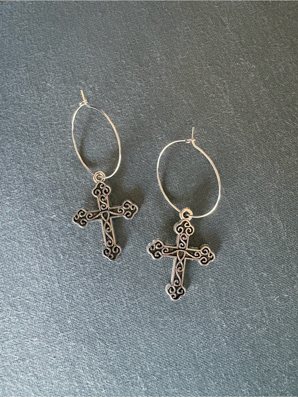 Cross Hoop Earrings - Women's Jewelry